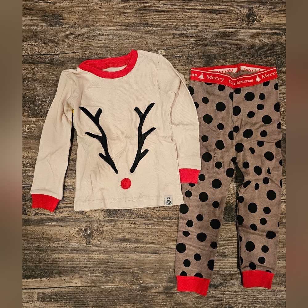 Festive Reindeer Kids Pajamas Set